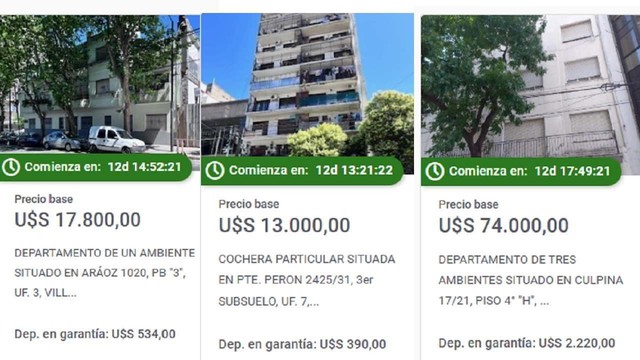 Rematan propiedades desde 13.000 dólares en Buenos Aires: cómo participar de la subasta