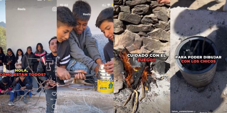 Viral: por la falta de recursos, un docente rural de Fiambalá enseñó como hacer carbonillas