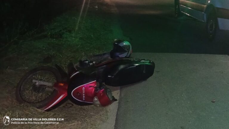 Motociclista sufrió un choque y el conductor se dio a la fuga