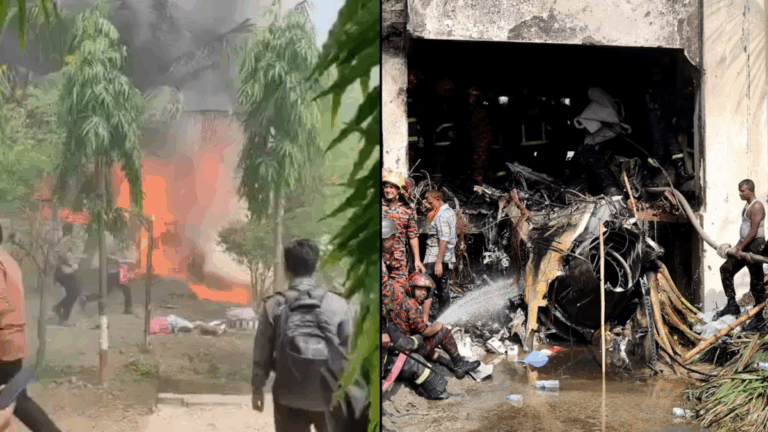 Trágico accidente en Bangladesh: un avión se estrelló contra una escuela y hay al menos 19 muertos