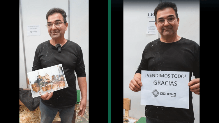 Quién es el artesano que vendió todos sus canastos en el Poncho?