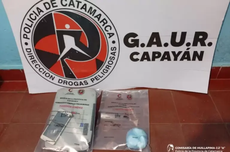 Un tucumano fue detenido en Capayán con cocaína