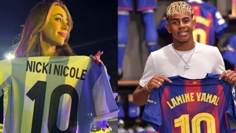 El acercamiento de Nicki Nicole al futbolista español Lamine Yamal que confirmó su romance