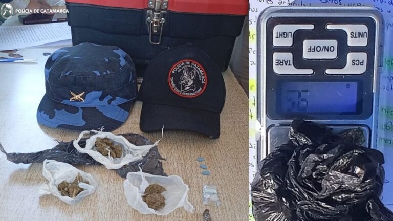 En Santa María, policías secuestraron marihuana y comprimidos de Alprazolam