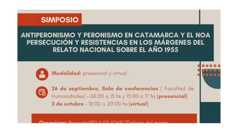 Simposio a 70 años del golpe cívico-militar de 1955: una revisión crítica desde Catamarca y el NOA