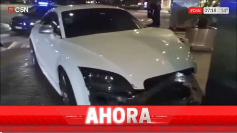 Insólito accidente en Puerto Madero: un auto se estrelló contra un hotel cinco estrellas