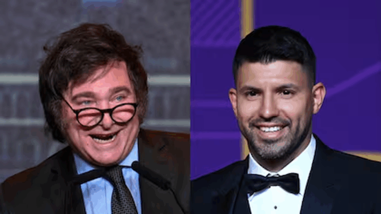 El «Kun» Agüero apoyó a Javier Milei y lo tildaron de «desclasado» en redes