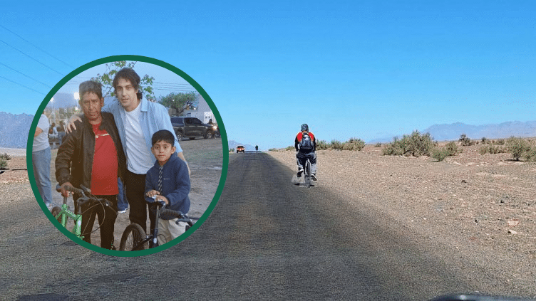 Tras pedalear más de 30 km para que su hijo juegue al fútbol, recibieron bicicletas nuevas