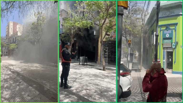 VIDEO: voraz incendio en un local de la peatonal Rivadavia