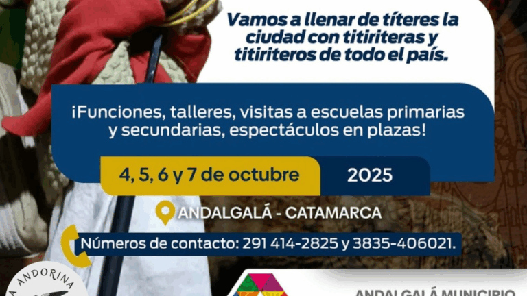 Andalgalá: se realizará el 1 Encuentro de Títeres Andantes
