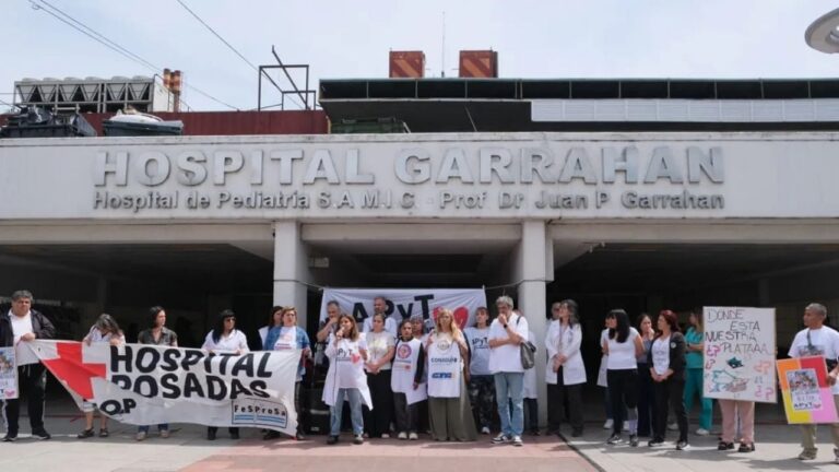Paro en el Hospital Garrahan por la suspensión de la Ley de Emergencia Pediátrica