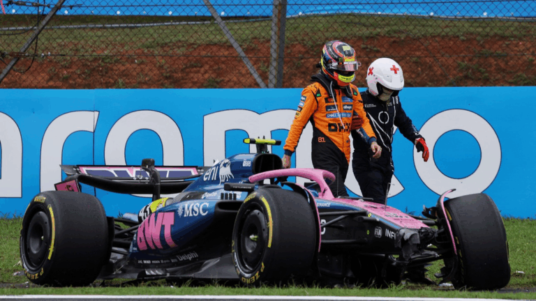 Franco Colapinto chocó y abandonó en la carrera sprint del GP de Brasil