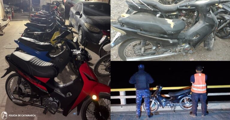 Policías secuestraron motocicletas en Capital y el interior provincial