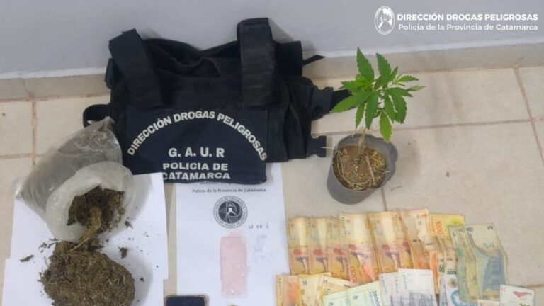 Secuestran marihuana y detienen  a un hombre