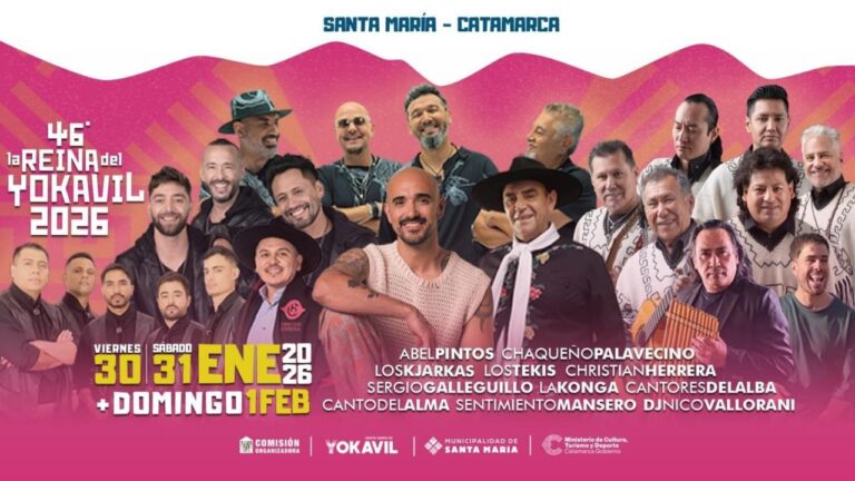 Se anunció la cartelera de la 46 Reina del Yokavil 2026 en Santa María