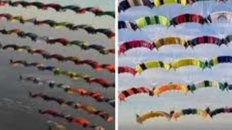 Récord mundial de paracaidismo sorprende al mundo con una puesta en escena sin precedentes