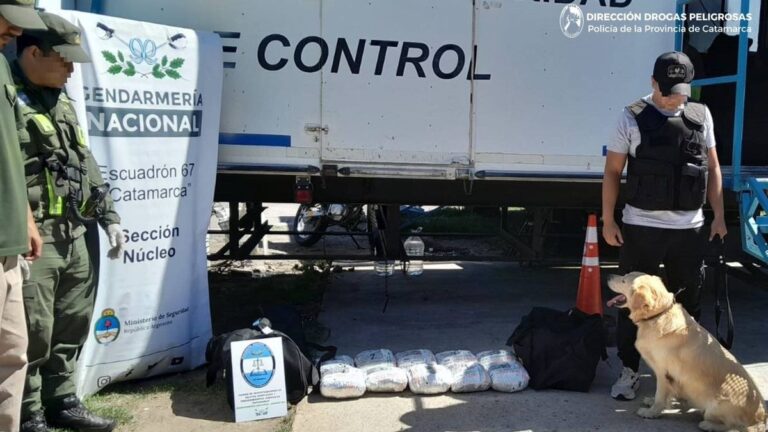 Casi 11 kilos de marihuana en micro que iba a La Rioja