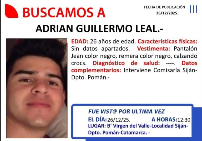 Hallaron sin vida al joven que era intensamente buscado en Pomán