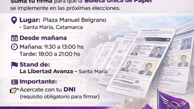 LLA pide firmas de los ciudadanos para la Boleta Única