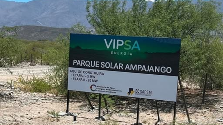 Avanza la primera etapa del Parque Solar Ampajango en Santa María
