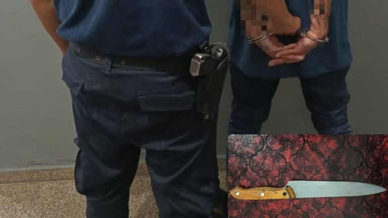 Amenazó a su pareja con una cuchilla