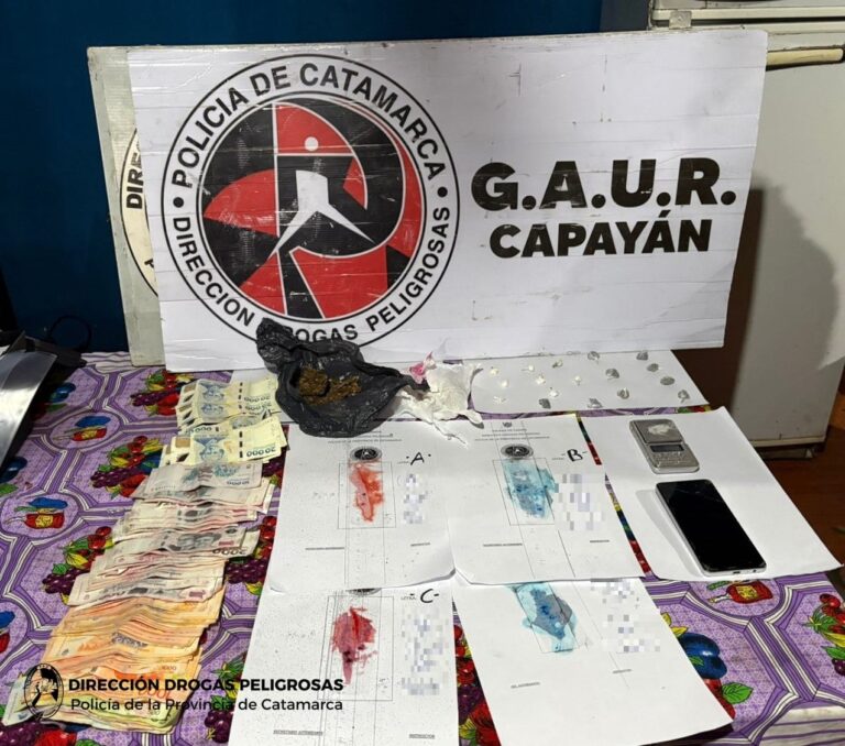 Secuestran droga lista para comercializar y detienen a un joven en Chumbicha