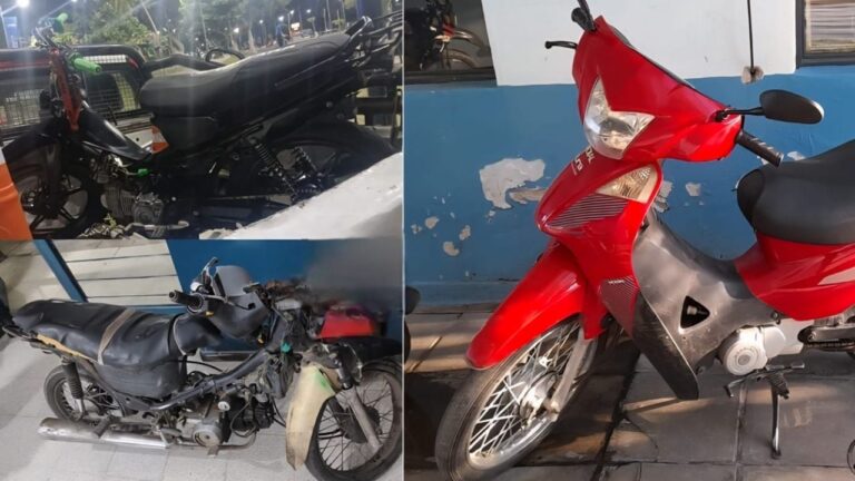 Secuestran nueve motos y arrestan a dos personas en operativos policiales en Capital y Belén
