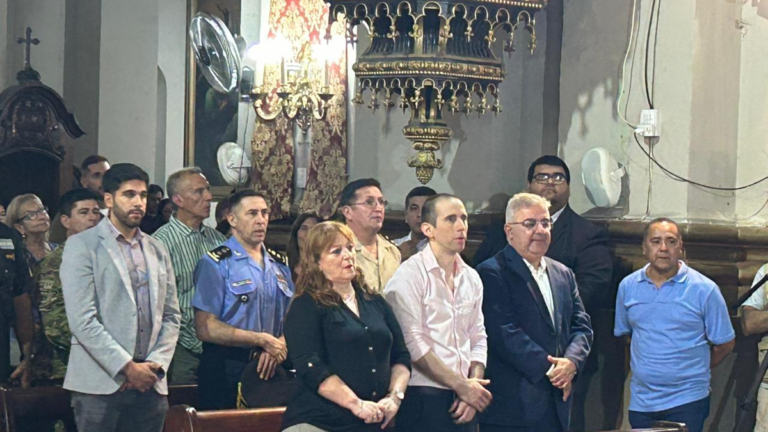 Video: Nahuel Gallo se suma a la misa de agradecimiento y pedido por los detenidos