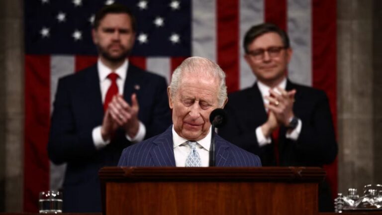 Rey Carlos III hablando ante el Congreso de Estados Unidos
