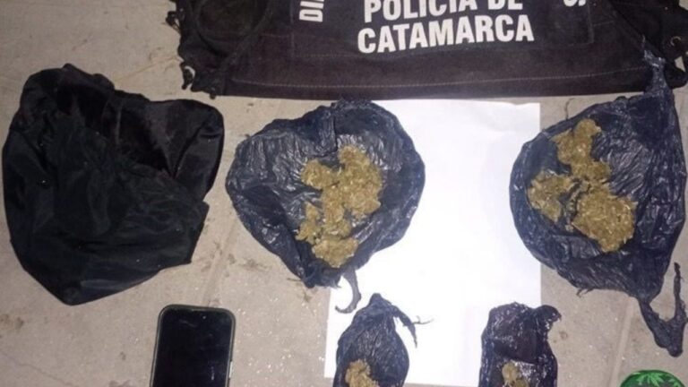 Operativo policial con droga secuestrada en Catamarca