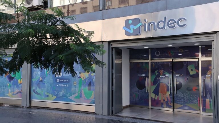 Gráfico estadístico del INDEC mostrando tendencias de actividad económica
