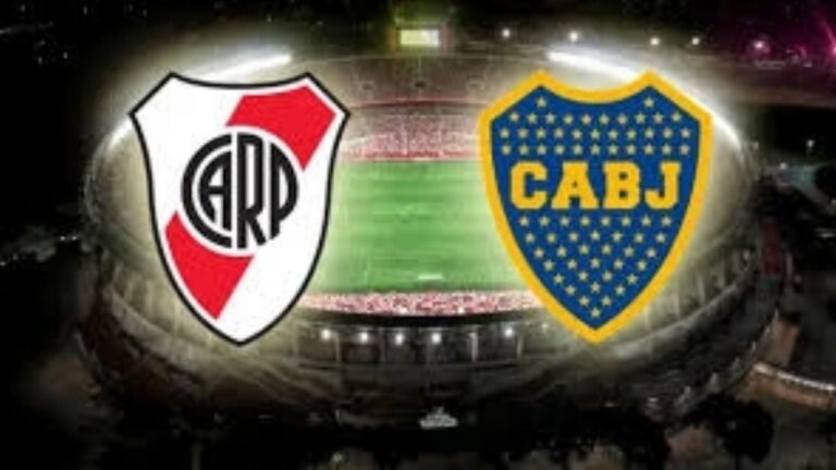 Vista aérea del Estadio Monumental previo al Superclásico entre River Plate y Boca Juniors.