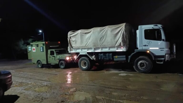 Operativo de emergencia de la Armada Argentina en Villa del Mar por ciclón extratropical