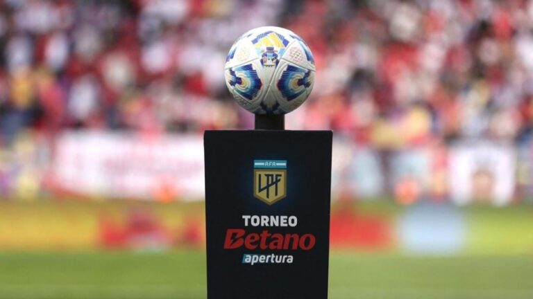 Escenario de un partido de fútbol con árbitro y banderines en el campo