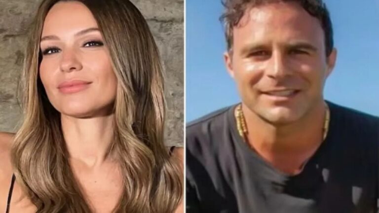 Pampita durante una entrevista televisiva