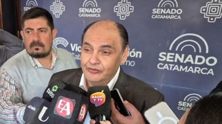 Gustavo Saadi durante su análisis del discurso de apertura de sesiones del gobernador Raúl Jalil