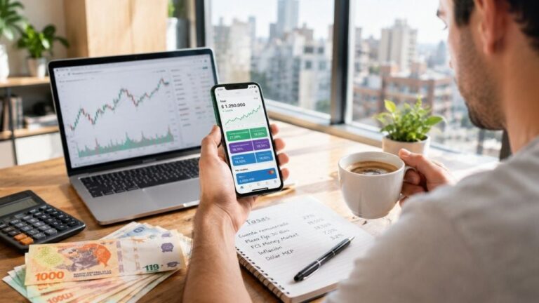 Gráfico comparativo de tasas de interés en billeteras virtuales y bancos argentinos