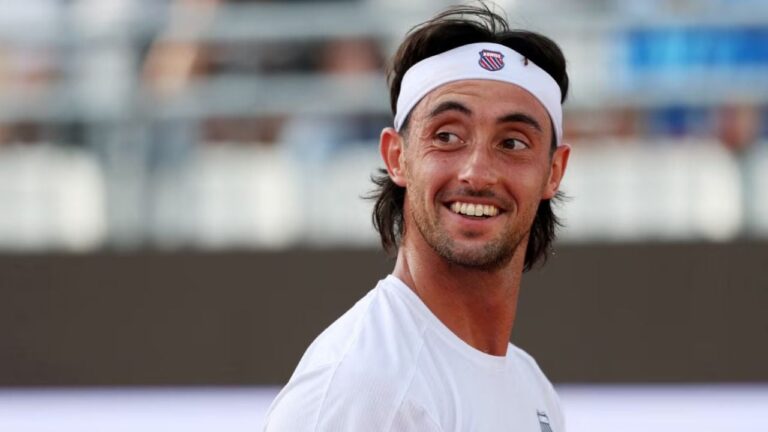 Thiago Tirante celebrando un punto en el Masters 1000 de Roma