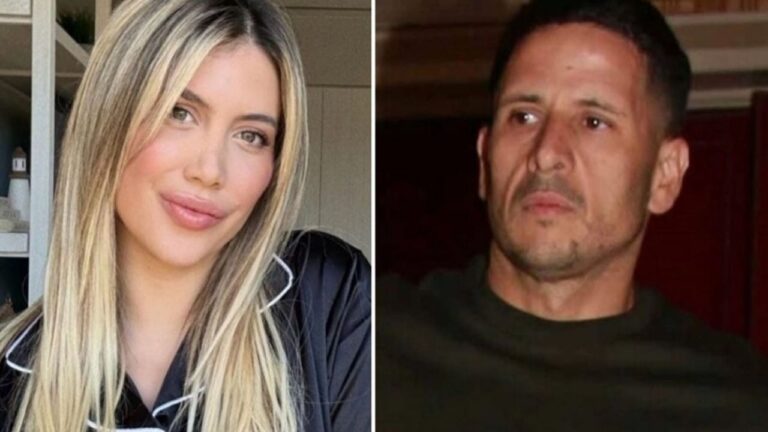 Wanda Nara y Martín Migueles en un evento público