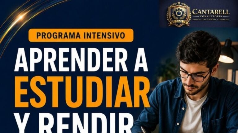 Persona estudiando con apuntes y libros en una mesa