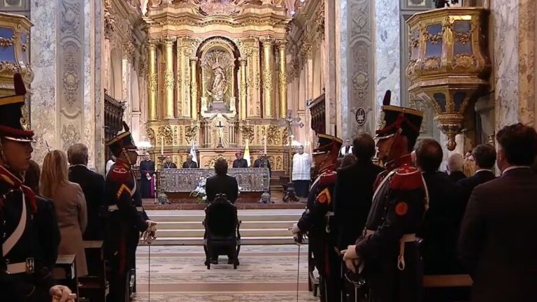 Arzobispo Jorge García Cuerva durante el Tedeum del 9 de Julio