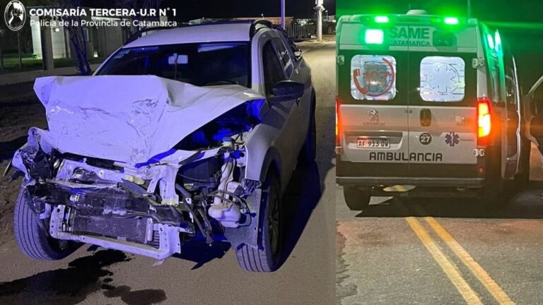 Siniestro vial en avenida Sonzini, Catamarca