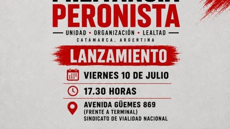 Convocatoria al lanzamiento de la Línea Militancia Peronista en la Capital