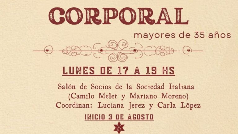 Taller de teatro y expresión corporal en la Sociedad Italiana