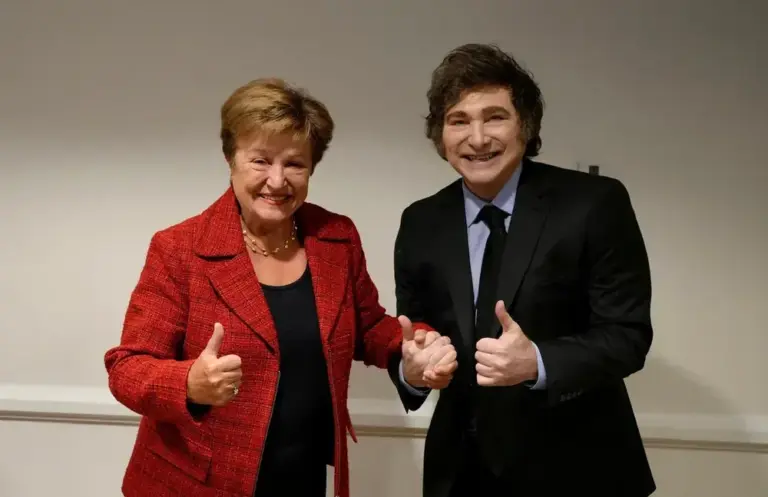 Kristalina Georgieva durante una conferencia de prensa