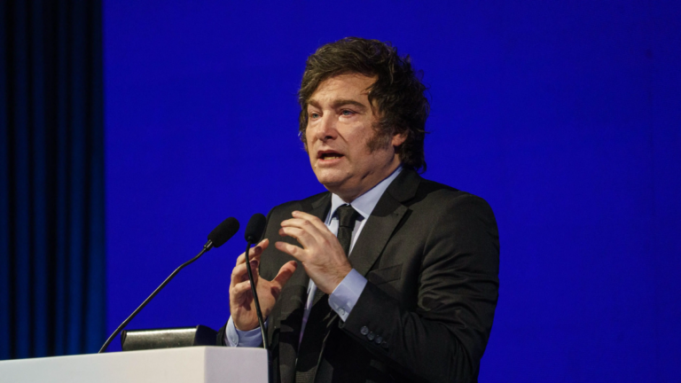 Javier Milei en acto oficial