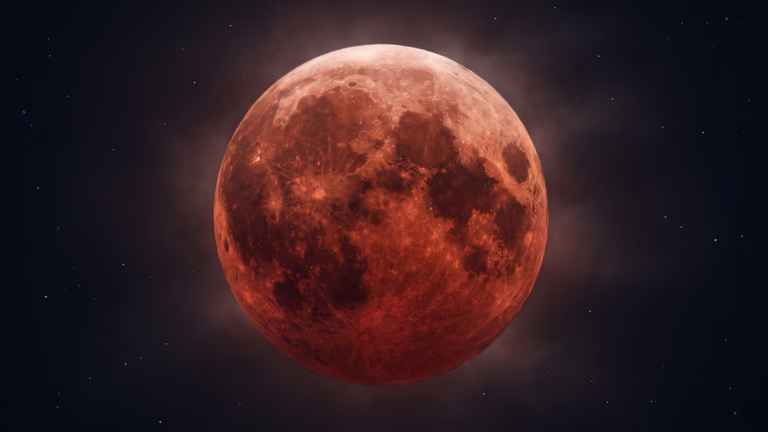 Eclipse lunar parcial visto desde Argentina