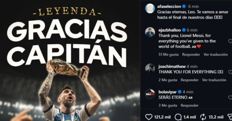 Lionel Messi con la Copa del Mundo de Qatar 2022