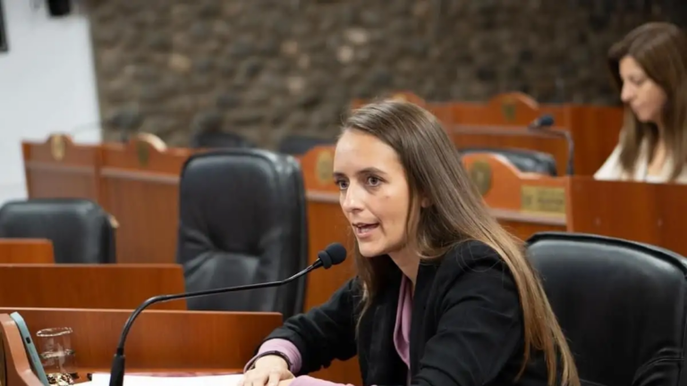 Soledad Blas, senadora por Belén, en una reunión