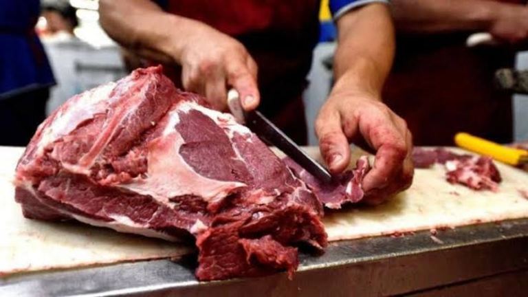 Cortes de carne vacuna en exhibición